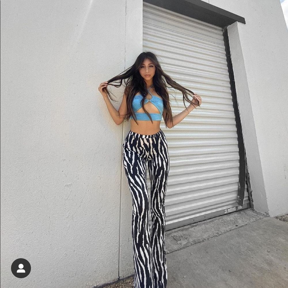 ASOS Zebra Flared Leggings